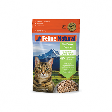 FELINE NATURAL CHICKEN LAMB FEAST FREEZE DRIED CAT FOOD 320 GM